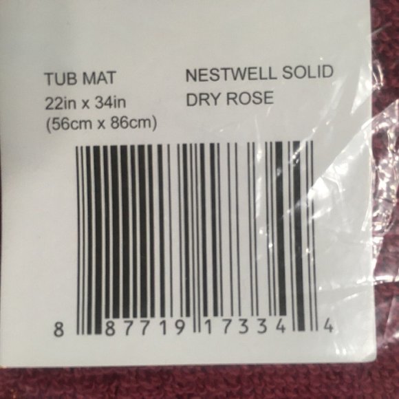 new DRY ROSE Nestwell™ Solid 100% Cotton 22x34" Bath Tub Mat / Foot Towel - Picture 4 of 6